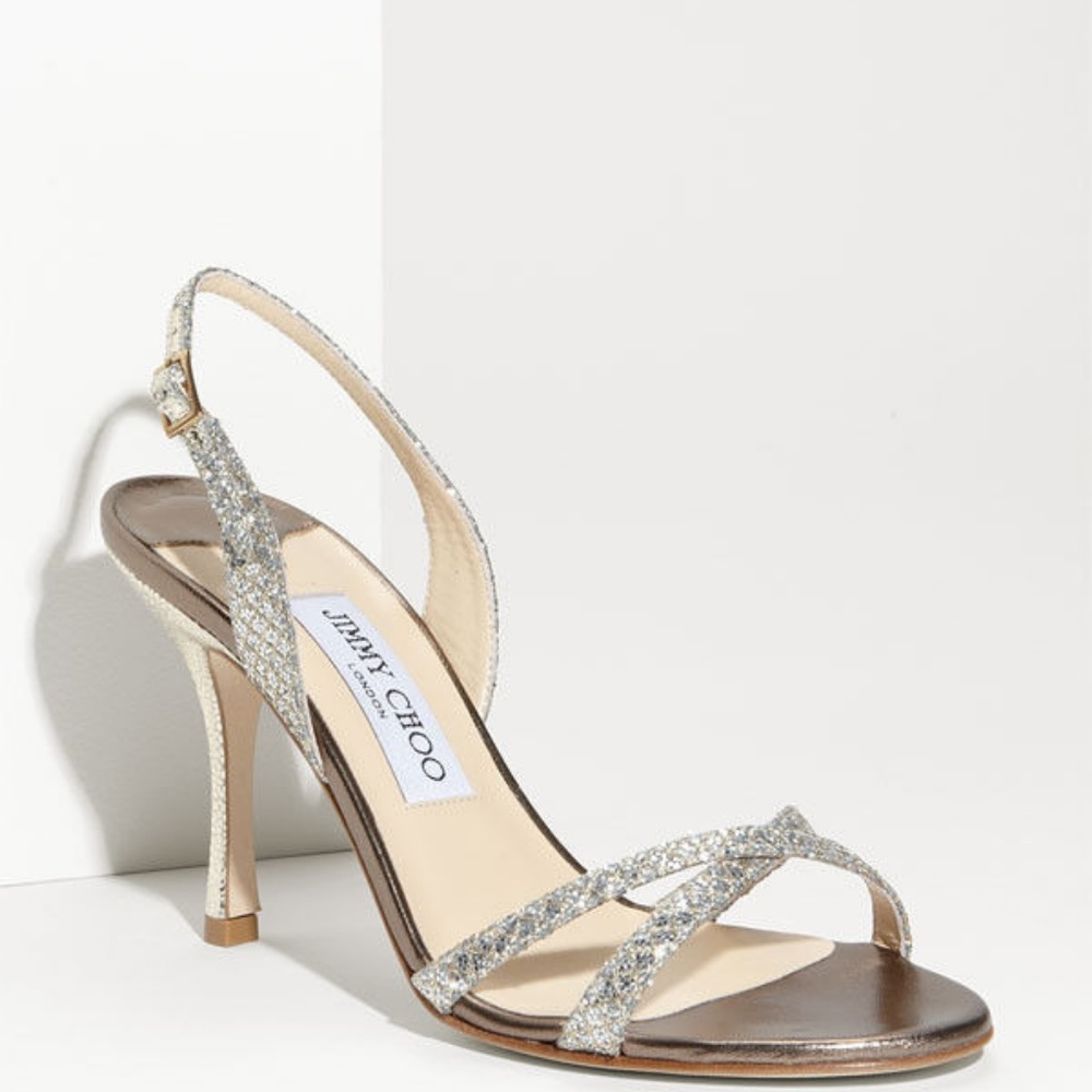 Jimmy Choo Glitter Sandal 36.5